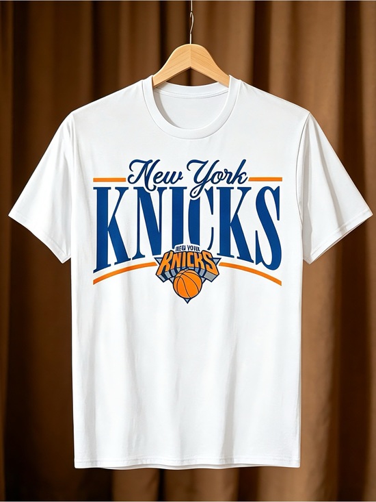Helena K Other - New York Knicks White Graphic Tee Unisex T-Shirt